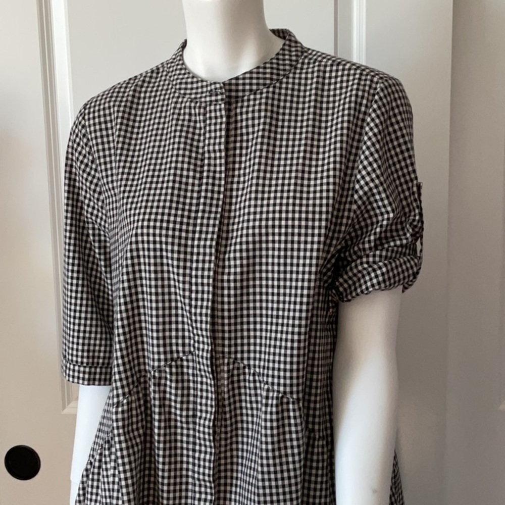 Mordenmiss Black and White Checkerboard Top - Picture 4 of 5